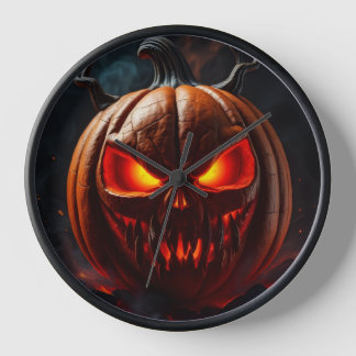 Ultimate Fiery Pumpkin Horror Clock