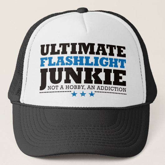 Ultimate Flashlight Junkie - blauw Trucker Pet (Voorkant)