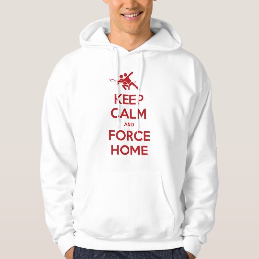 Ultimate Frisbee Apparel-Keep Calm and Force Home Hoodie (Voorkant)