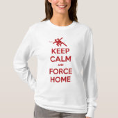 Ultimate Frisbee Apparel-Keep Calm and Force Home T-shirt (Voorkant)