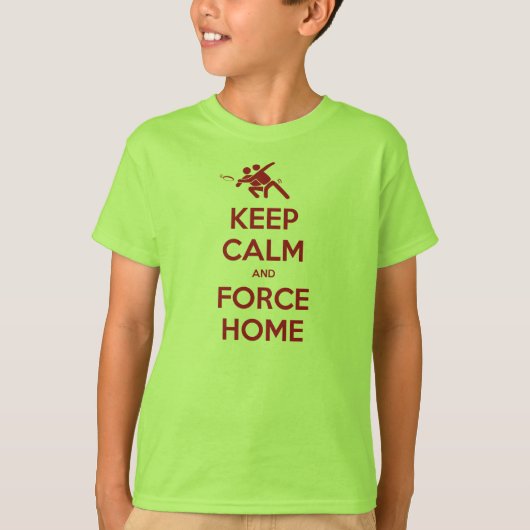 Ultimate Frisbee Apparel-Keep Calm and Force Home T-shirt (Voorkant)