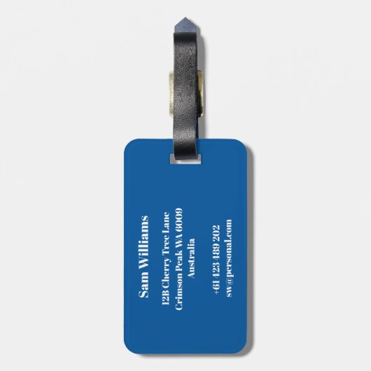 Ultimate Frisbee Bagagelabel (Achterkant verticaal)