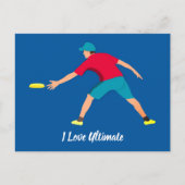 Ultimate Frisbee Briefkaart (Voorkant)