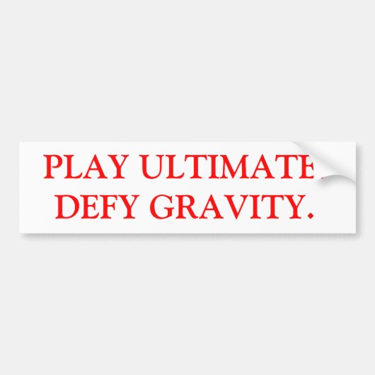 Ultimate Frisbee Bumpersticker (Voorkant)