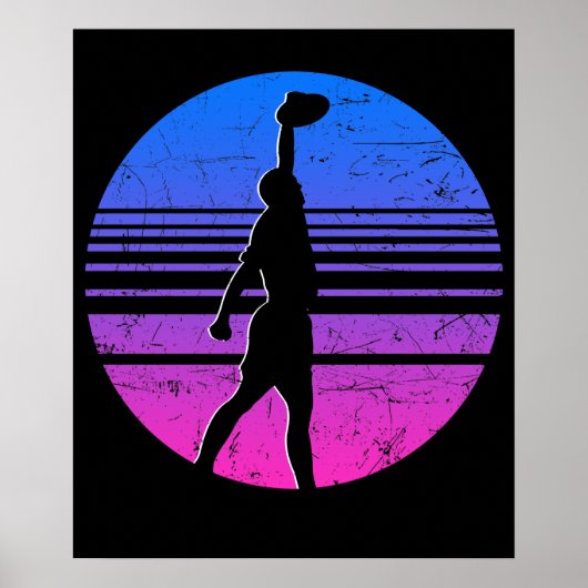 Ultimate Frisbee Disc Player Vintage Design Poster (Voorkant)