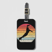 Ultimate Frisbee Disc Player Vintage Retro Bagagelabel (Voorkant (verticaal))
