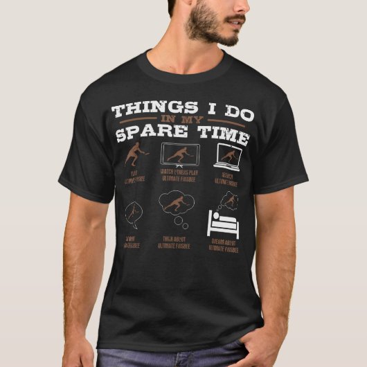Ultimate Frisbee Disc Sportveld Speler Team T-shirt (Voorkant)