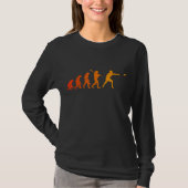 Ultimate Frisbee Evolution Disk Golf Monkey Human T-shirt (Voorkant)
