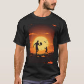 Ultimate Frisbee Fans Father and Son Playing Frisb T-shirt (Voorkant)