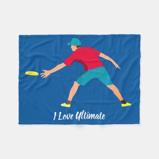 Ultimate Frisbee Fleece Deken (Voorkant (Horizontaal))