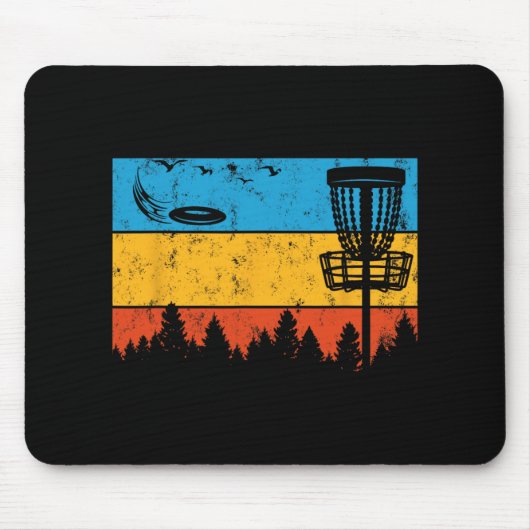 Ultimate Frisbee Frolf Disc Golf Speler Vliegende  Muismat (Voorkant)