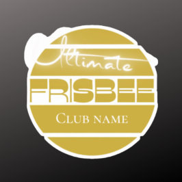 Ultimate Frisbee geel Custom-Cut Vinyl Sticker