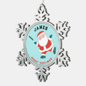 Ultimate Frisbee Holiday Gift Tin Sneeuwvlok Ornament (Rechts)