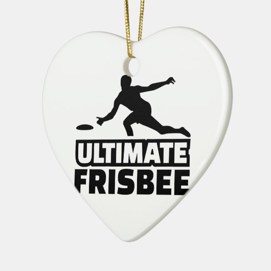 Ultimate Frisbee Keramisch Ornament (Links)