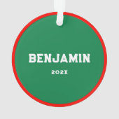 Ultimate Frisbee Kerst Collectie Ornament (achterkant)
