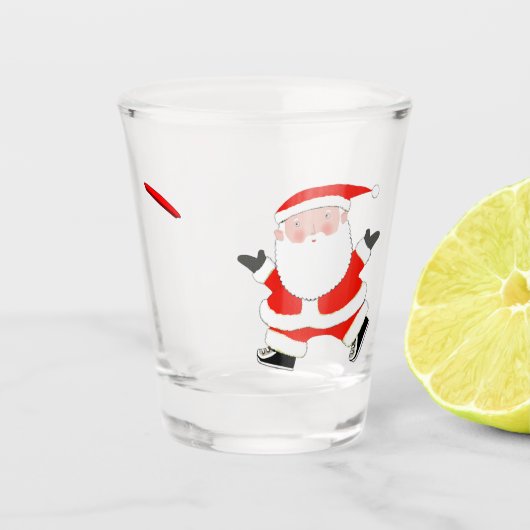 Ultimate Frisbee Kerstmis Shot Glas (Voorkant)