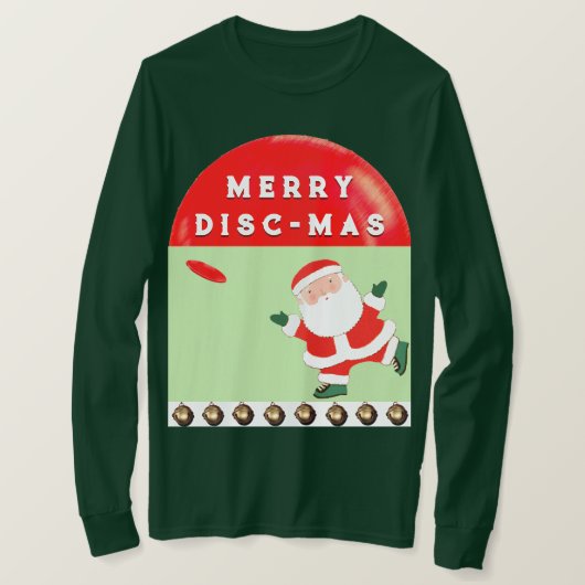 Ultimate Frisbee Kerstmis T-shirt (Design voorkant)