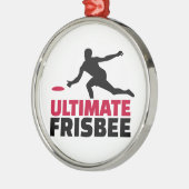 Ultimate Frisbee Metalen Ornament (Links)