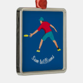 Ultimate Frisbee Metalen Ornament (Rechts)