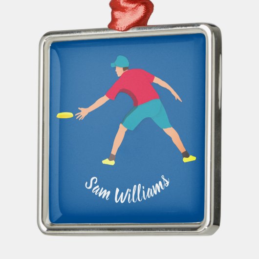 Ultimate Frisbee Metalen Ornament (Links)