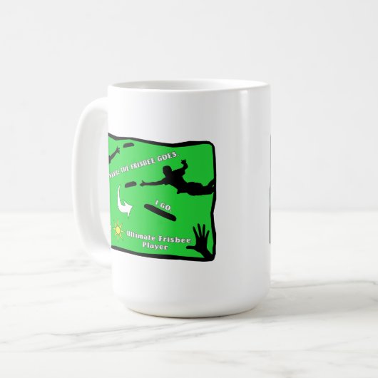 Ultimate Frisbee Mok (Voorkant links)