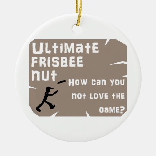 Ultimate Frisbee Nut Keramisch Ornament (Voorkant)