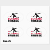Ultimate Frisbee Ovale Sticker (Vel)