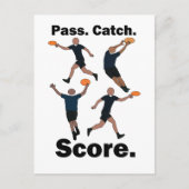 Ultimate Frisbee Pass Catch Score Frisbee Feest Briefkaart (Voorkant)