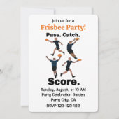 Ultimate Frisbee Pass Catch Score Frisbee Feest Kaart (Voorkant)