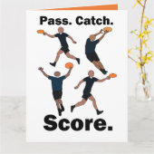 Ultimate Frisbee Pass Catch Score Frisbee Feest Kaart (Gele Bloem)