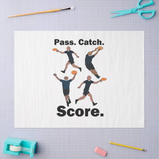 Ultimate Frisbee Pass Catch Score Frisbee Feest Tissuepapier (Craft)