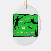 Ultimate Frisbee Rain of Shine Keramisch Ornament (Rechts)