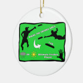 Ultimate Frisbee Rain of Shine Keramisch Ornament (Links)
