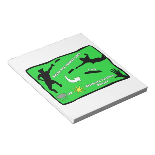 Ultimate Frisbee Rain of Shine Notitieblok (Schuin)