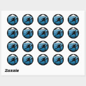 Ultimate Frisbee Retro Disc Golf Ronde Sticker (Vel)