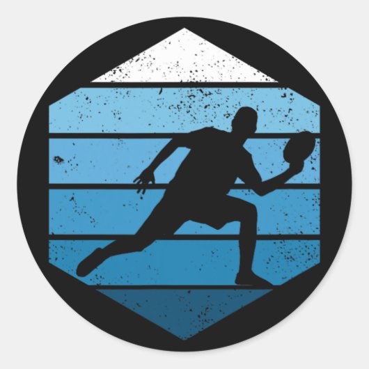 Ultimate Frisbee Retro Disc Golf Ronde Sticker (Voorkant)