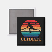 Ultimate Frisbee Retro Player Flying Disk Throding Magneet (Voorkant / Achterkant)