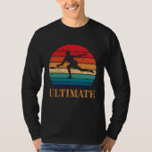 Ultimate Frisbee Retro Player Flying Disk Throding T-shirt (Voorkant)