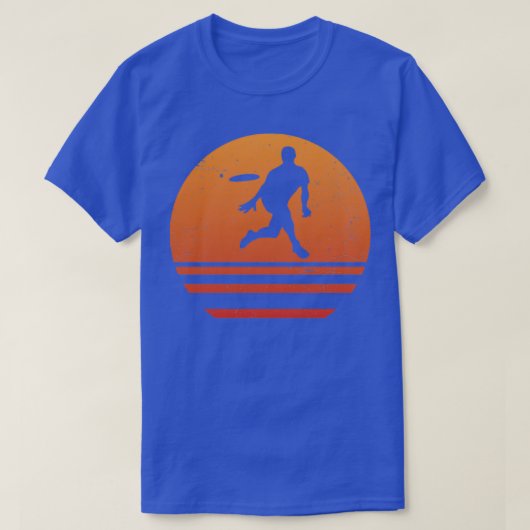 Ultimate Frisbee Retro Sun Sunset T-shirt (Design voorkant)