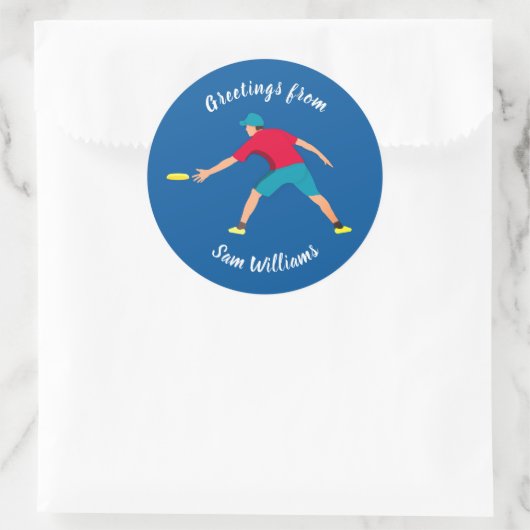 Ultimate Frisbee Ronde Sticker (Tas)