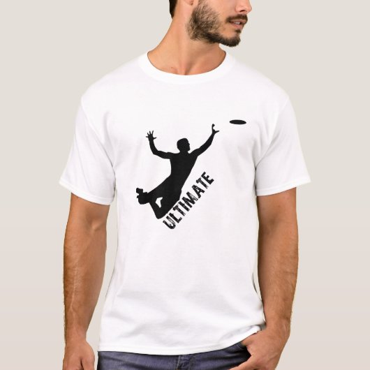 Ultimate Frisbee Silhouette T-Shirt (Voorkant)