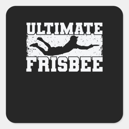Ultimate Frisbee spielen Sport am Strand Vierkante Sticker (Voorkant)