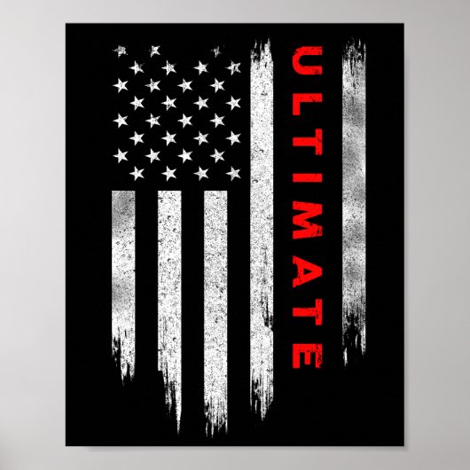  Ultimate Frisbee Sport ons vlag Poster (Voorkant)