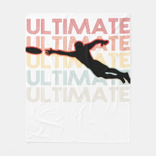  Ultimate Frisbee Sport Retro Fleece Deken (Voorkant)