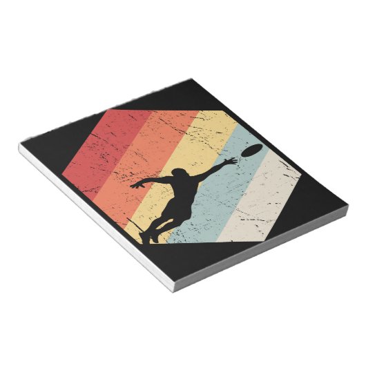  Ultimate Frisbee Sport Retro Notitieblok (Schuin)