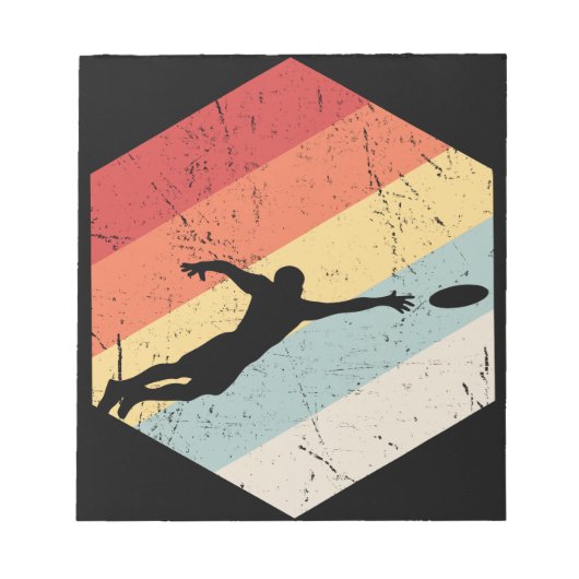 Ultimate Frisbee Sport Retro Notitieblok (Voorkant)