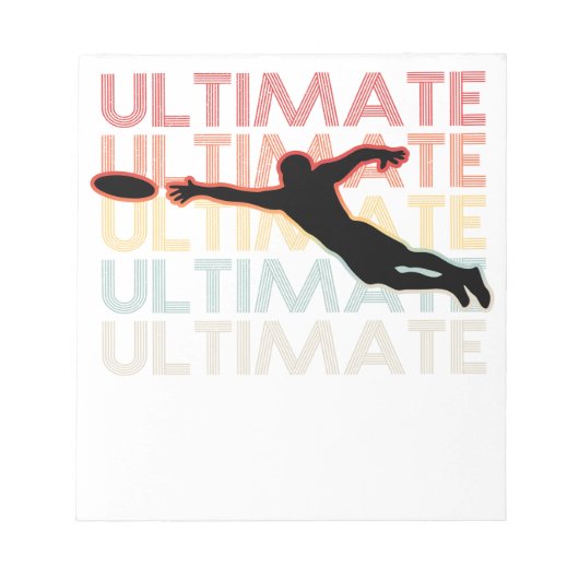  Ultimate Frisbee Sport Retro Notitieblok (Voorkant)