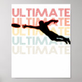  Ultimate Frisbee Sport Retro Poster (Voorkant)