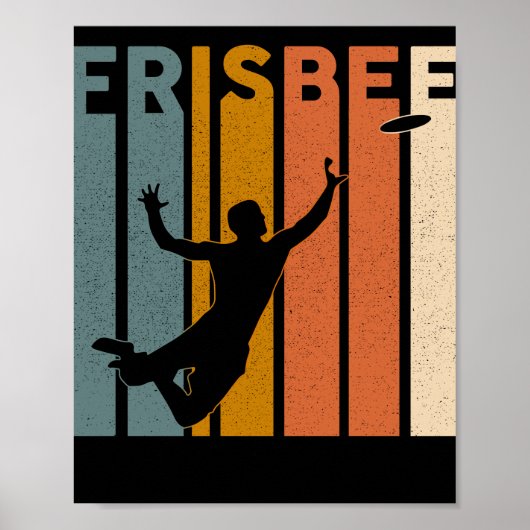 Ultimate Frisbee Sport Retro Poster (Voorkant)