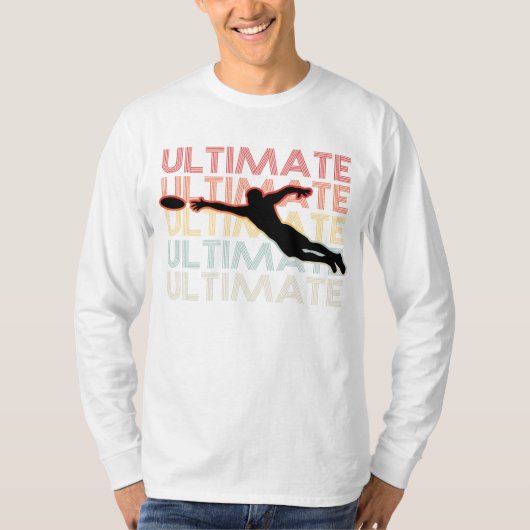  Ultimate Frisbee Sport Retro T-shirt (Voorkant)